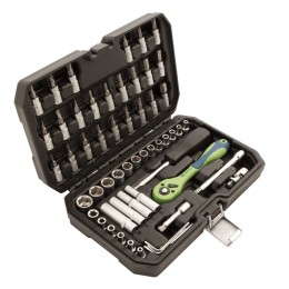 Сибртех Набор инструментов 56 предметов, CrV, 1/4" 13525