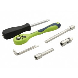 Сибртех Набор инструментов 56 предметов, CrV, 1/4" 13525