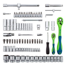 Сибртех Набор инструментов 94 предмета, CrV, 1/2", 1/4"  13509