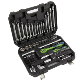 Сибртех Набор инструментов 89 предметов, CrV 1/2", 1/4" 13529