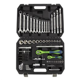 Сибртех Набор инструментов 89 предметов, CrV 1/2", 1/4" 13529