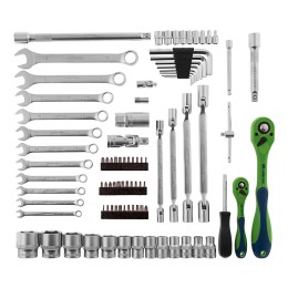 Сибртех Набор инструментов 89 предметов, CrV 1/2", 1/4" 13529