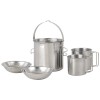 Набор посуды походный Camp-S13 из нержавеющей стали (5 предметов). 106942-SK