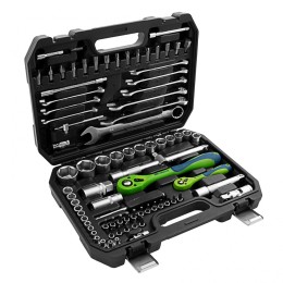 Сибртех Набор инструментов 82 предмета, CrV, 1/2", 1/4" 13514