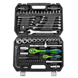 Сибртех Набор инструментов 82 предмета, CrV, 1/2", 1/4" 13514