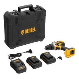 Denzel Дрель-шуруповерт аккумуляторная, бесщет. BLDL-18-02 Li-Ion, 18 В 26140