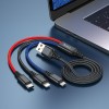 Кабель USB HOCO HC-68636 X76/ 3-in-1: Lightning+Micro+Type-C