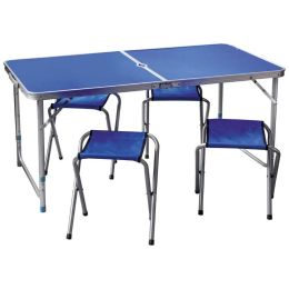 Mallony Комплект Пикник CHO-150-E (стол и 4 стула ) синий 992981-SK