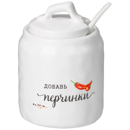 Lefard Баночка для специй с ложкой CRUMPLED 7,5*7,5*10,5 см 220 мл. 157-216