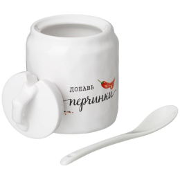 Lefard Баночка для специй с ложкой CRUMPLED 7,5*7,5*10,5 см 220 мл. 157-216