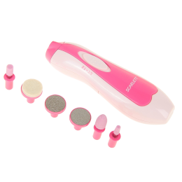 SCARLETT Аппарат для маникюра, 6 насадок, розовый, SC-954