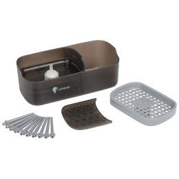 Mallony Диспенсер для моющего средства SAUBER (с держателем для губки и органайзером) 105851-SK