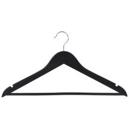 Mallony Набор вешалок деревянных с перекладиной, 5 шт, цвет черный 311381-SK