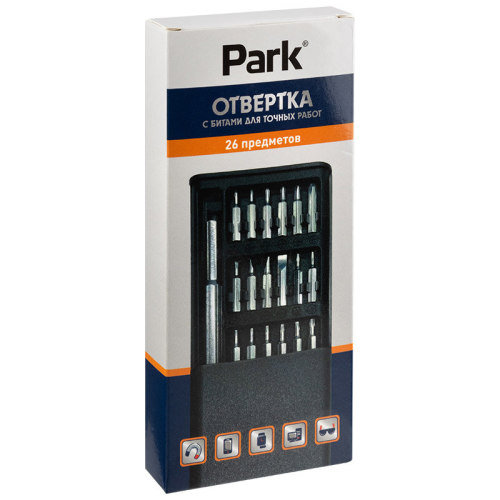 Отвертка с битами для точных работ Park 26 предметов 109104-SK