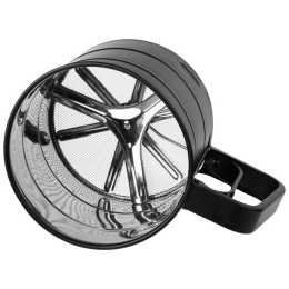 MALLONY Сито-кружка для просеивания муки FORNATA, цвет: черный, 10,5*9,5 см 108287-SK