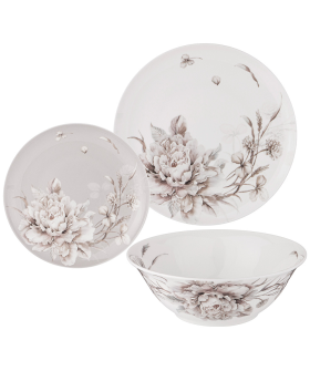 Lefard Набор посуды обеденный WHITE FLOWER на 4 пер. 12 пр.  415-2135