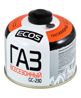 Mallony Газ всесезонный ECOS в баллоне, GC-230 (резьбовой EPI-GAS, 230 г, Корея) 140540-SK