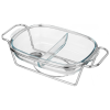 Мармит Agness прямоугольный 2 отсека SILVER 2,45л 781-510