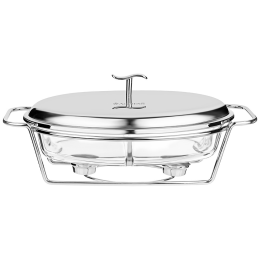 Lefard Мармит Agness овальный 2 отсека SILVER 2,6л 781-512