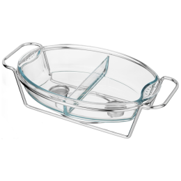 Lefard Мармит Agness овальный 2 отсека SILVER 2,6л 781-512