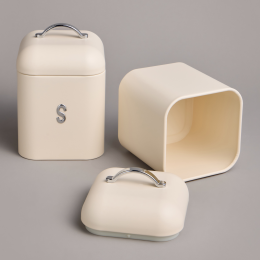 Lefard Хлебница Agness 30х19,5х15,5см с 2-мя банками д/сып. прод. D11,5см, h16,5см 938-087