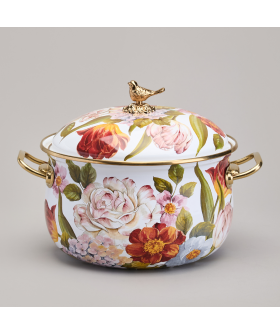 Lefard Кастрюля эмалированная Agness с крышкой, серия ФЛАНДРИЯ, 2,1л, диа.16см.950-591