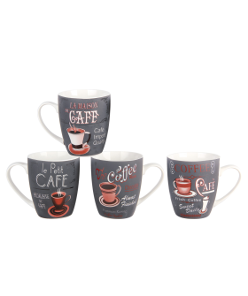 КОРАЛЛ Кружка 350 мл Cafe & Coffe 4636 микс 
