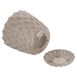 Delta Горшок для цветов InGreen Wave с дренажной сеткой и съемным поддоном 0,65 л, 115 мм IG650010105 французский платан