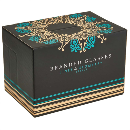 GLASSTAR Набор 6 стаканов, 330 мл LNK9369 Line Gold + краска 3