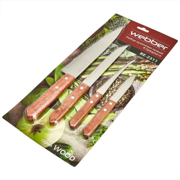 WEBBER Набор ножей (4пр.) ручка дерево ВЕ-2311