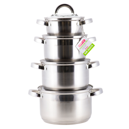 Kamille Набор кастрюль 8 предметов (1 л; 1,8 л; 2.5 л; 3,8 л) КМ-5637S 