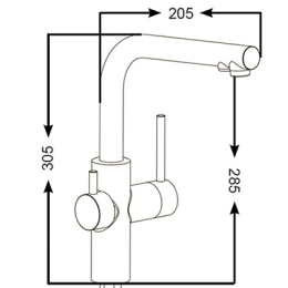 ГЕЙЗЕР Смеситель для кухни Lux с подключением к фильтру с питьевой водой