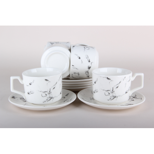 Набор чайный 12 пр. Marble 250мл. 6343