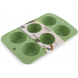 ATTRIBUTE Форма для маффинов силиконовая OLIVE 6 ячеек ABO026