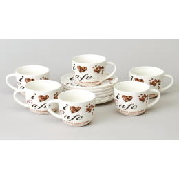 Lefard Чайный набор COFFEE MANIA на 6 пер. 12 пр. 250 мл 165-569
