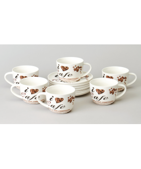 Lefard Чайный набор COFFEE MANIA на 6 пер. 12 пр. 250 мл 165-569