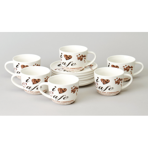 Чайный набор COFFEE MANIA на 6 пер. 12 пр. 250 мл 165-569