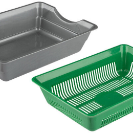 Mallony Лоток глубокий с сеткой 36*25*9 см., серо-зеленый 106094-SK