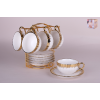 Набор чайный 12 пр. White gold КОРАЛЛ 220 мл. на мет.подст. 7477