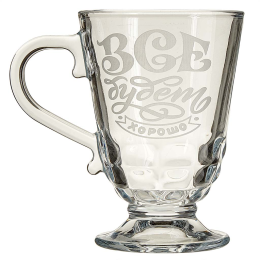 ДЕКОСТЕК Кружка для чая 300 мл Все будет хорошо 211-Г