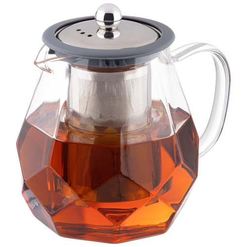 Чайник заварочный, AROMA, 820 мл из боросиликатного стекла, корпус с гранями 106791-SK