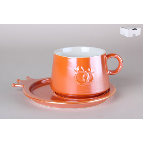 Чайная пара 310мл Коралл п/у микс 6550 фарфор