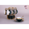 Набор чайный 12 пр. Black gold КОРАЛЛ 220 мл. на мет.подст. 7478
