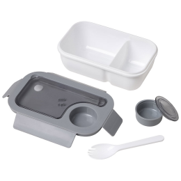 MALLONY Ланч-бокс MIGLIORE, 2 отделения, 850 мл (ложка-вилка в комплекте) 108260-SK