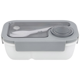 MALLONY Ланч-бокс MIGLIORE, 2 отделения, 850 мл (ложка-вилка в комплекте) 108260-SK
