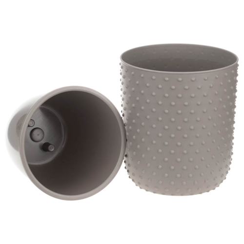 Кашпо 1,5л БАБЛ ФРАНЦУЗСКИЙ СЕРЫЙ 155мм со вставкой М-пластика М 3252