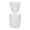 Кашпо 1,5л БАБЛ БЕЛЫЙ 155мм со вставкой М-пластика М 3252