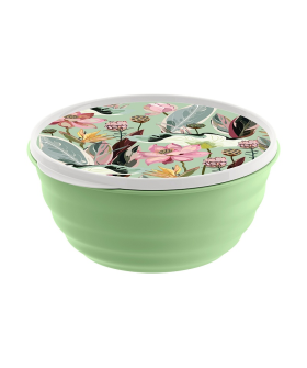 DELTA Миска Latina 2,1 л с крышкой с декором (зеленый) 222133618/08 DELTA Миска Latina 2,1 л с крышкой с декором (зеленый) 222133618/08