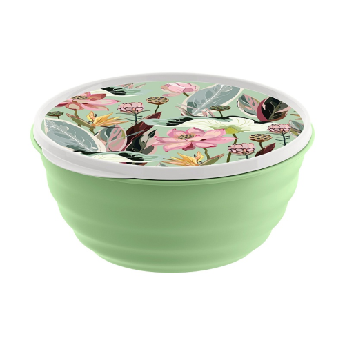 Миска Latina 2,1 л с крышкой с декором (зеленый) 222133618/08