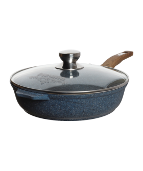 МЕЧТА Сковорода Ø22 см с несъемной ручкой и стеклянной крышкой Premium blue с22903 МЕЧТА Сковорода Ø22 см с несъемной ручкой и стеклянной крышкой Premium blue с22903